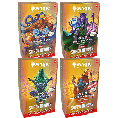 Marvel Super Heroes - Commander Deck - Collector's Edition - 4 Decks - MTG (Pré-Venda)