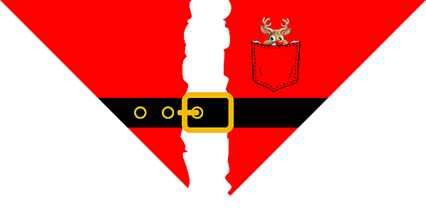 Kit 100 Bandanas de Natal (M)