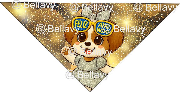 Bandana Ano Novo Pequenas com 6 Unidades