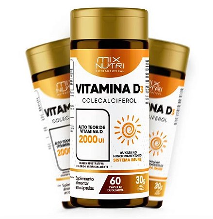 Nutraceutical Vitamina D3 - 60 Caps - 30g