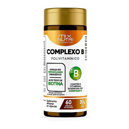 Nutraceutical Complexo B - 60 Caps - 30g - Mix Nutri
