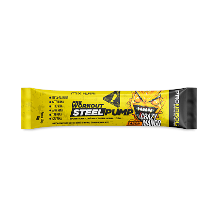 Display 15x8g - Steel Pump Pre-Workout Crazy Mango