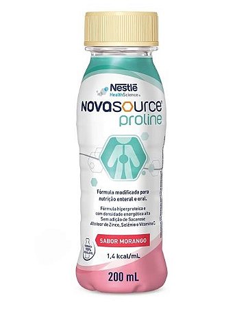 Novasource Proline Morango 200ml Nestlé – Suplemento Nutricional Hiperproteico para Cicatrização