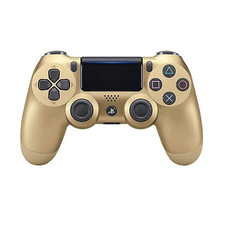 Controle Sony Dualshock 4 Dourado sem fio (Com LED frontal) - PS4