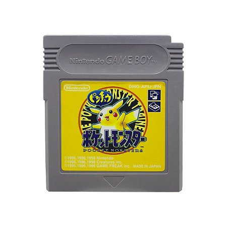 Jogo Pokemon Yellow Version: Special Pikachu Edition - GBC (Japonês)