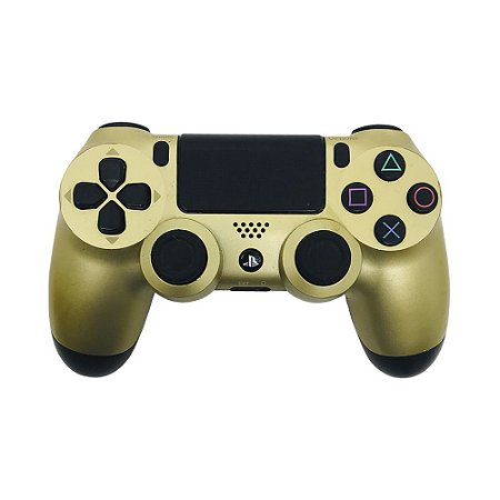 Controle Sony Dualshock 4 Preto e Dourado - PS4