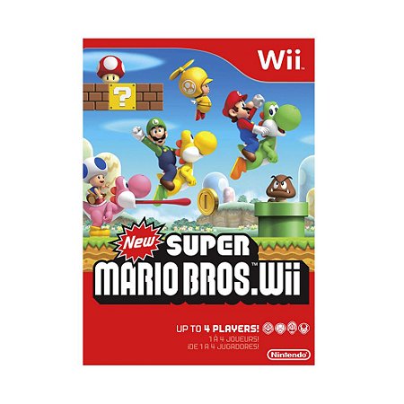 Jogo New Super Mario Bros. Wii - Wii (Capa dura)
