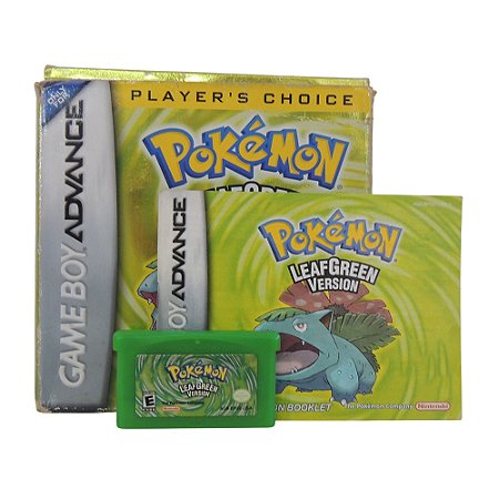 Jogo Pokémon Leaf Green Version - GBA
