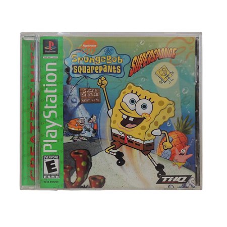 Jogo SpongeBob SquarePants: SuperSponge - PS1 (Greatest Hits)