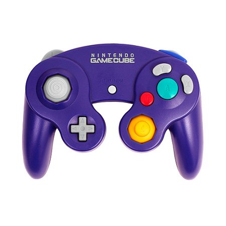 Controle Roxo Nintendo com fio - GameCube