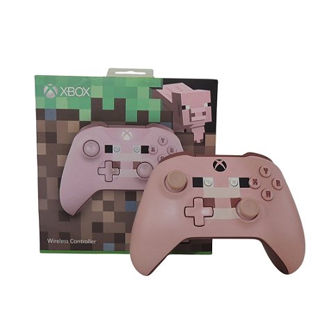 Controle Microsoft Minecraft Pig sem fio - Xbox One S