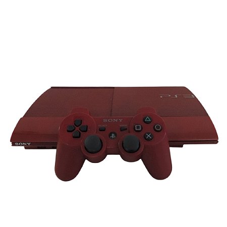 Console PlayStation 3 Super Slim Vermelho 500GB (Edição God Of War) - Sony