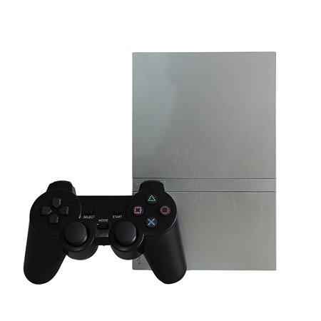 Console PlayStation 2 Slim Prata - Sony (Desbloqueado 1.93)