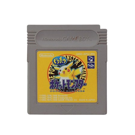 Jogo Pokémon Yellow Version: Special Pikachu Edition - GBC (Japonês)