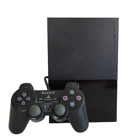 Console PlayStation 2 Slim Preto - Sony (Desbloqueado 1.93)