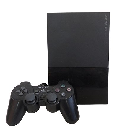 Console PlayStation 2 Slim Preto - Sony (Desbloqueado 1.93)