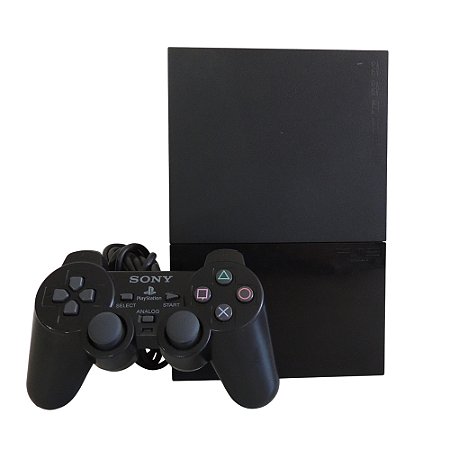 Console PlayStation 2 Slim Preto - Sony (Desbloqueado 1.93)