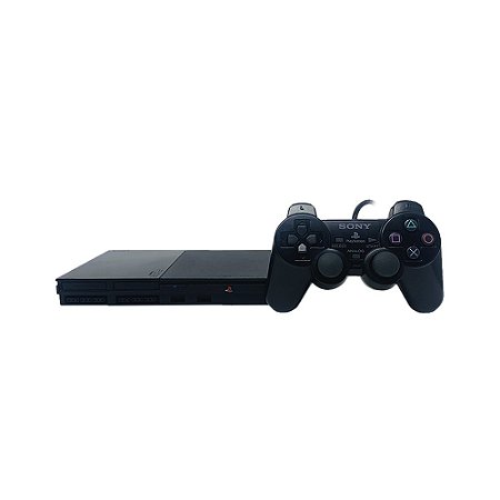 Console PlayStation 2 Slim Preto (Europeu) - Sony - MeuGameUsado