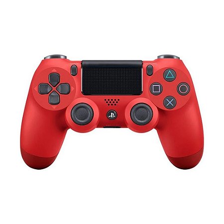 Controle Sony Dualshock 4 Magma Red sem fio - PS4