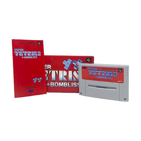 Jogo Super Tetris 2 + Bombliss - SNES (Japonês)