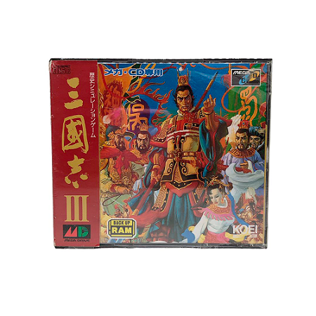 Jogo San Goku Shi III - Sega CD (Japonês) (Lacrado)