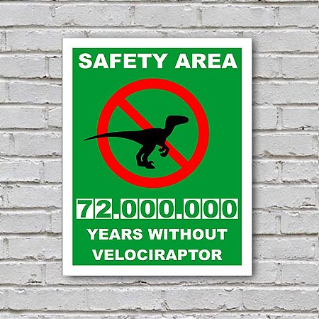 Placa de Parede Decorativa: Velociraptor
