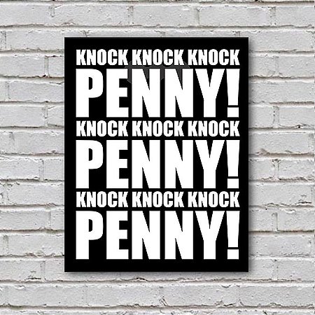 Placa de Parede Decorativa: Knock Knock Knock! Penny
