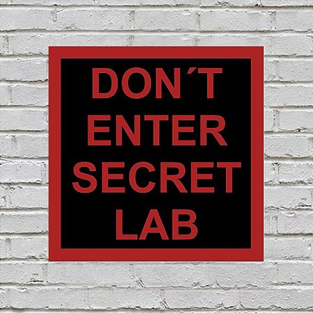 Placa de Parede Decorativa: Secret Lab