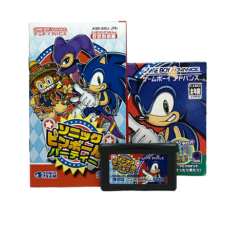 Jogo Sonic Pinball Party - GBA (Japonês)