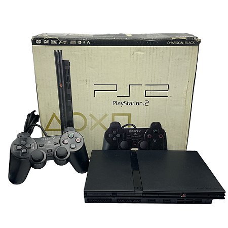 Console PlayStation 2 Slim Preto SCPH-77006 - Sony (Desbloqueado 1.93)