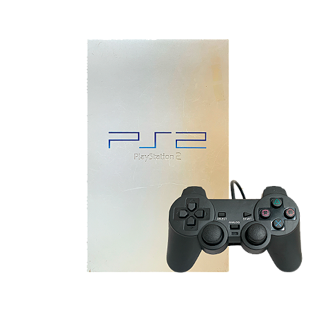 Console PlayStation 2 Fat Pearl White - Sony (Japonês)