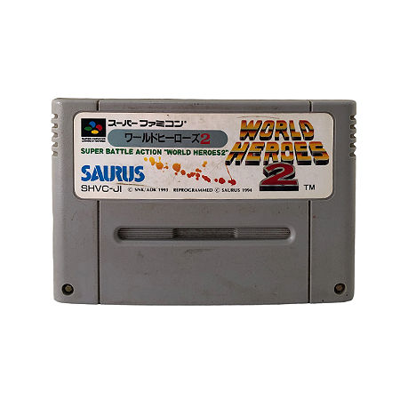 Jogo World Heroes 2 - SNES (Japonês)