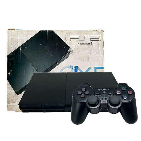 Console PlayStation 2 Slim Preto - Sony (JAPONÊS)