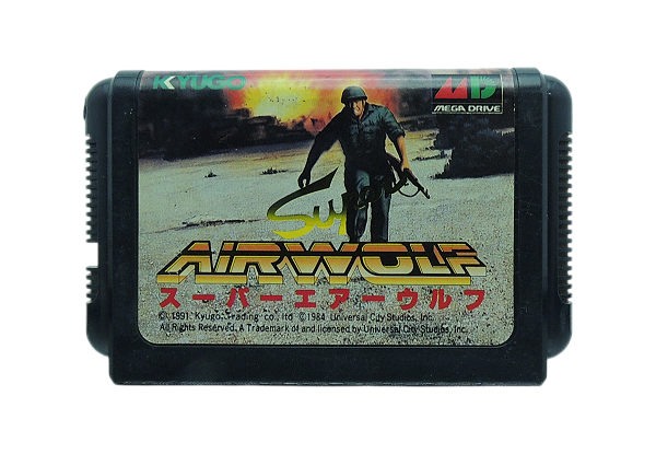 Jogo Super Airwolf - Mega Drive (Japonês)
