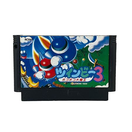 Jogo TwinBee 3: Poko Poko Dai Maou - NES (Japonês)