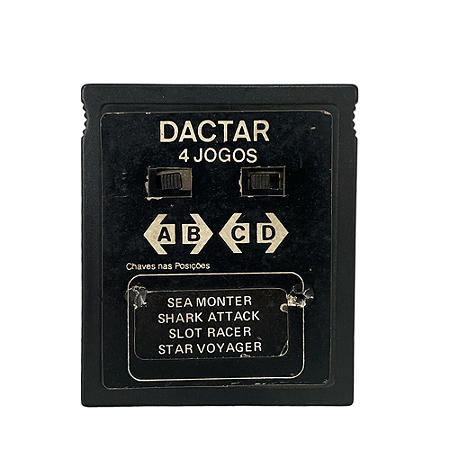 Jogo Dactar 4 em 1 Sea Monter/ Shark Attack/ Slot Racer/ Star Voyager - Atari