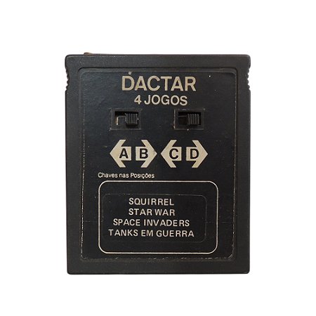 Jogo Dactar 4 em 1 Squirrel / Star War / Space Invaders / Tanks em Guerra - Atari