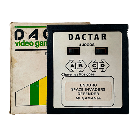 Jogo Dactar 4 em 1 Enduro / Space Invaders / Defender / Megamania - Atari (Relabel)