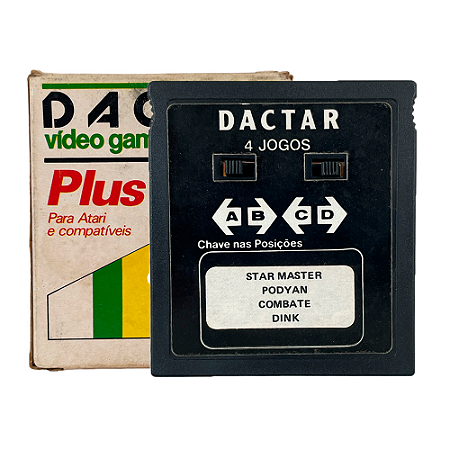 Jogo Dactar 4 em 1 Star Master / Podyan / Combate / Dink - Atari