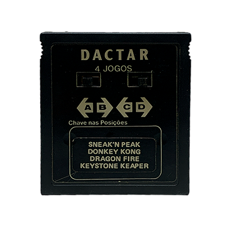 Jogo Dactar 4 em 1 Sneak'n Peak / Donkey Kong / Dragon Fire / Keystone Keaper - Atari