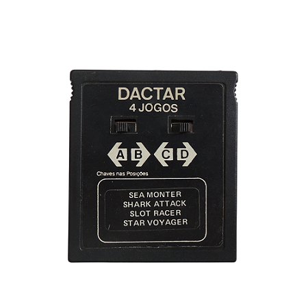 Jogo Dactar 4 em 1 Sea Monter / Shark Attack / Slot Racer / Star Voyager - Atari