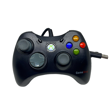 Controle Microsoft Xbox 360 preto com fio GameStop - Xbox 360