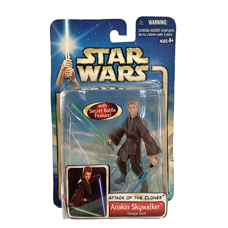 Action Figure Anakin Skywalker (Lightsaber Slashing Action - Star Wars: Attack of The Clones) - Hasbro