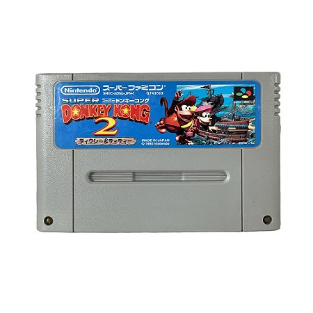 Jogo Super Donkey Kong 2: Dixie & Diddy - SNES (Japonês)