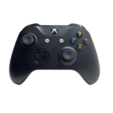 Controle Microsoft Preto e Branco Sem Fio - Xbox One