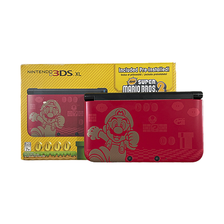 Console Nintendo 3DS XL Vermelho New Super Mario Bros 2 (Edição Especial) - Nintendo