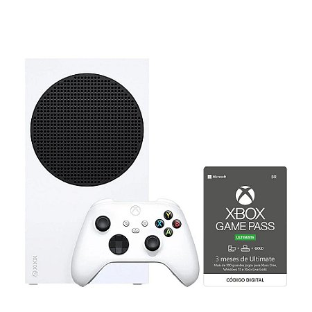 Bundle Console Xbox Series S + Cartão Xbox Game Pass Ultimate 3 Meses - (LACRADO)