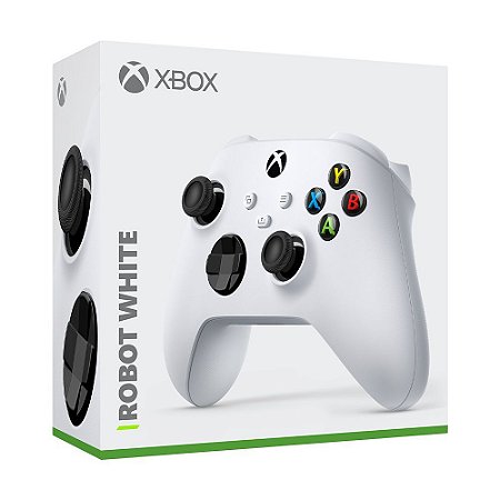 Controle sem fio Xbox Robot White, Series X, S, One e PC - QAS-00007 (LACRADO)