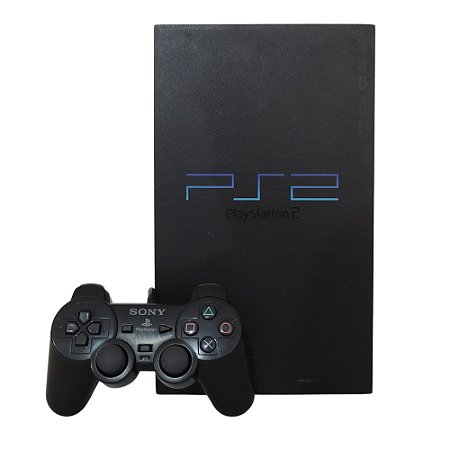 Console PlayStation 2 Fat Preto - Sony (Japonês)