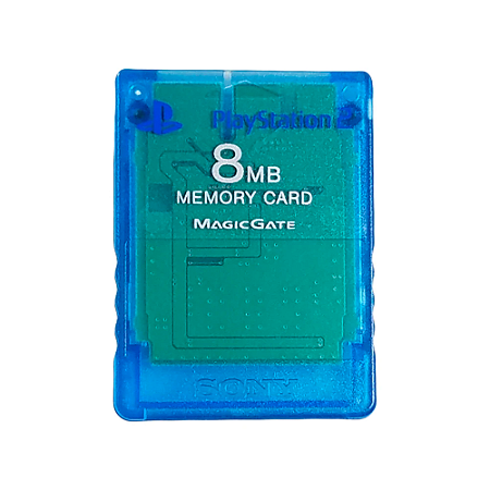 Memory Card 8MB Azul Transparente PS2 - MagicGate